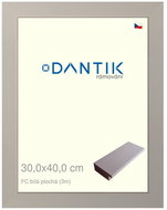 DANTIK frame 30 × 40, FC White flat plexi clear - Photo Frame