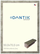 DANTIK frame 50 × 70, TRITON silver plexi clear - Photo Frame