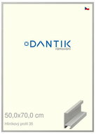 DANTIK frame 50 × 70, ALU profile 6035 veneer coloured grey plexi clear - Photo Frame