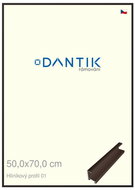 DANTIK frame 50 × 70, ALU profile 7001 Brown matt plexi clear - Photo Frame