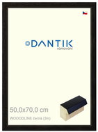 DANTIK frame 50 × 70, WOODLINE black plexi clear - Photo Frame