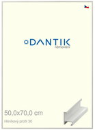 DANTIK frame 50 × 70, ALU profile 6030 white veneer plexi clear - Photo Frame
