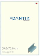 DANTIK frame 50 × 70, ALU profile 6030 veneer coloured blue pastel plexi clear - Photo Frame