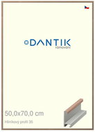 DANTIK frame 50 × 70, ALU profile 6035 Walnut veneer raw plexi clear - Photo Frame