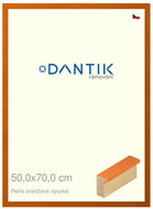 DANTIK frame 50 × 70, PERLA orange high plexi clear - Photo Frame