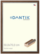 DANTIK frame 50 × 70, TAIGA brown plexi clear - Photo Frame