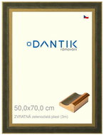 DANTIK frame 50 × 70, REVERSE green-gold plastic plexi clear - Photo Frame