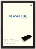 DANTIK frame 50 × 70, RETRO black plexi clear - Photo Frame