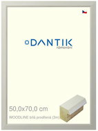 DANTIK frame 50 × 70, WOODLINE white, pierced plexi clear - Photo Frame
