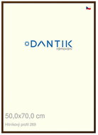 DANTIK frame 50 × 70, ALU profile 7269 Brown umber polished plexi clear - Photo Frame