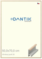 DANTIK frame 50 × 70, ALU profile 6035 Oak veneer raw plexi clear - Photo Frame