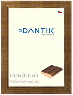 DANTIK frame 50 × 70, TRITON wide gold plexi clear - Photo Frame
