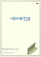 DANTIK frame 50 × 70, ALU profile 6035 Veneer coloured green pastel plexi clear - Photo Frame