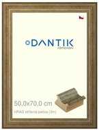 DANTIK frame 50 × 70, HRAD silver patina plexi clear - Photo Frame