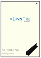 DANTIK frame 50 × 70, ALU profile 7001 Black matt plexi clear - Photo Frame