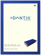 DANTIK frame 50 × 70, RETRO blue plexi clear - Photo Frame