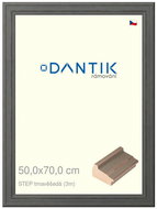 DANTIK frame 50 × 70, STEP dark grey plexi clear - Photo Frame