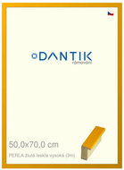 DANTIK frame 50 × 70, PERLA yellow glossy high plexi clear - Photo Frame