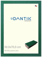 DANTIK frame 50 × 70, RETRO green plexi clear - Photo Frame