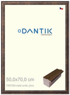 DANTIK frame 50 × 70, TRITON copper antique plexi clear - Photo Frame