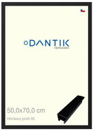 DANTIK frame 50 × 70, ALU profile 7005 Black matt plexi clear - Photo Frame