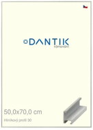 DANTIK frame 50 × 70, ALU profile 6030 veneer coloured grey light plexi clear - Photo Frame