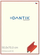DANTIK frame 50 × 70, ALU profile 6030 veneer coloured red cherry plexi clear - Photo Frame