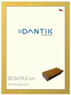 DANTIK frame 50 × 70, RETRO yellow plexi clear - Photo Frame