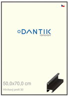 DANTIK frame 50 × 70, ALU profile 6030 veneer black plexi clear - Photo Frame