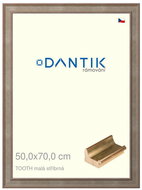 DANTIK frame 50 × 70, TOOTH small silver plexi clear - Photo Frame