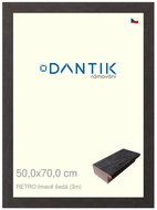 DANTIK frame 50 × 70, RETRO dark grey plexi clear - Photo Frame
