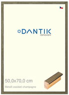 DANTIK frame 50 × 70, Metalli oidati champagne plexi clear - Photo Frame
