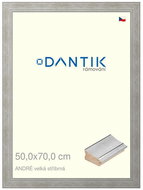 DANTIK frame 50 × 70, ANDRÉ large silver plexi clear - Photo Frame
