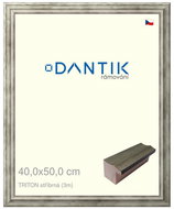 DANTIK frame 40 × 50, TRITON silver plexi clear - Photo Frame