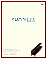 DANTIK frame 40 × 50, ALU profile 7269 Red Ruby polished plexi clear - Photo Frame
