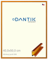 DANTIK frame 40 × 50, ALU profile 7269 Orange Citrine polished plexi clear - Photo Frame