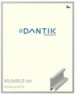 DANTIK frame 40 × 50, ALU profile 6035 veneer coloured grey plexi clear - Photo Frame