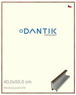 DANTIK frame 40 × 50, ALU profile 7273 Wenge veneer plexi clear - Photo Frame