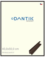 DANTIK frame 40 × 50, ALU profile 7001 Brown matt plexi clear - Photo Frame