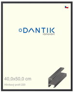 DANTIK frame 40 × 50, ALU profile 6220 Black matt plexi clear - Photo Frame