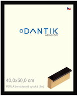 DANTIK frame 40 × 50, PERLA black glossy high plexi clear - Photo Frame