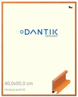 DANTIK frame 40 × 50, ALU profile 6035 veneer coloured orange plexi clear - Photo Frame