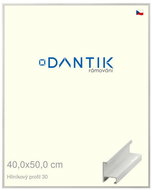 DANTIK frame 40 × 50, ALU profile 6030 veneer white plexi clear - Photo Frame