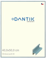 DANTIK frame 40 × 50, ALU profile 6030 veneer coloured blue pastel plexi clear - Photo Frame