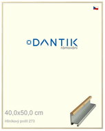 DANTIK frame 40 × 50, ALU profile 7273 Maple veneer plexi clear - Photo Frame