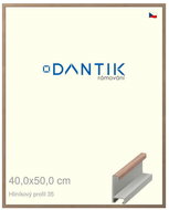 DANTIK frame 40 × 50, ALU profile 6035 Walnut veneer raw plexi clear - Photo Frame