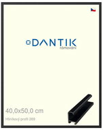 DANTIK frame 40 × 50, ALU profile 7269 Black matt plexi clear - Photo Frame