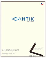 DANTIK frame 40 × 50, ALU profile 7273 Wenge veneer dark plexi clear - Photo Frame