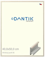 DANTIK frame 40 × 50, ALU profile 6035 Ivory veneer plexi clear - Photo Frame