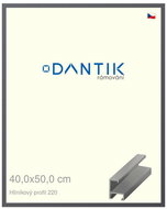 DANTIK frame 40 × 50, ALU profile 6220 Steel plexi clear - Photo Frame